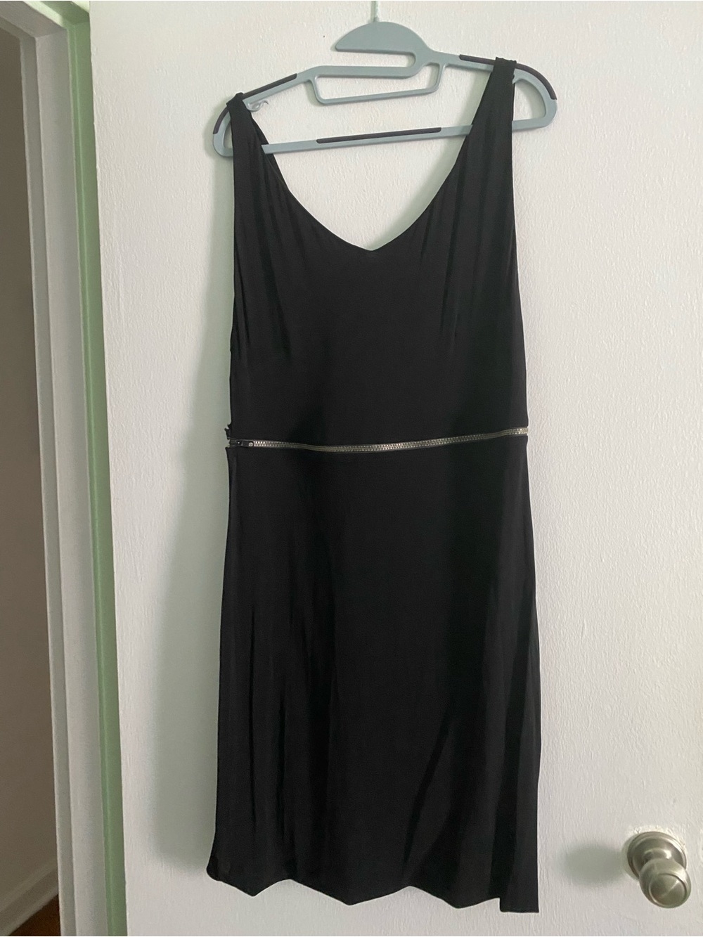 CALLAGHAN VINTAGE ZIPPER CONVERTIBLE MINI/MAXI COCKTAIL DRESS, MADE IN ITALY.